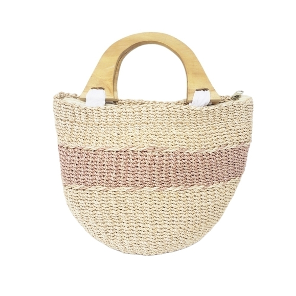 VINTAGE straw weaved bag purse - Picture 1 of 6